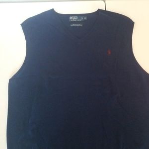Men's Polo by Ralph Lauren sweater vest, XL, 100% puma cotton